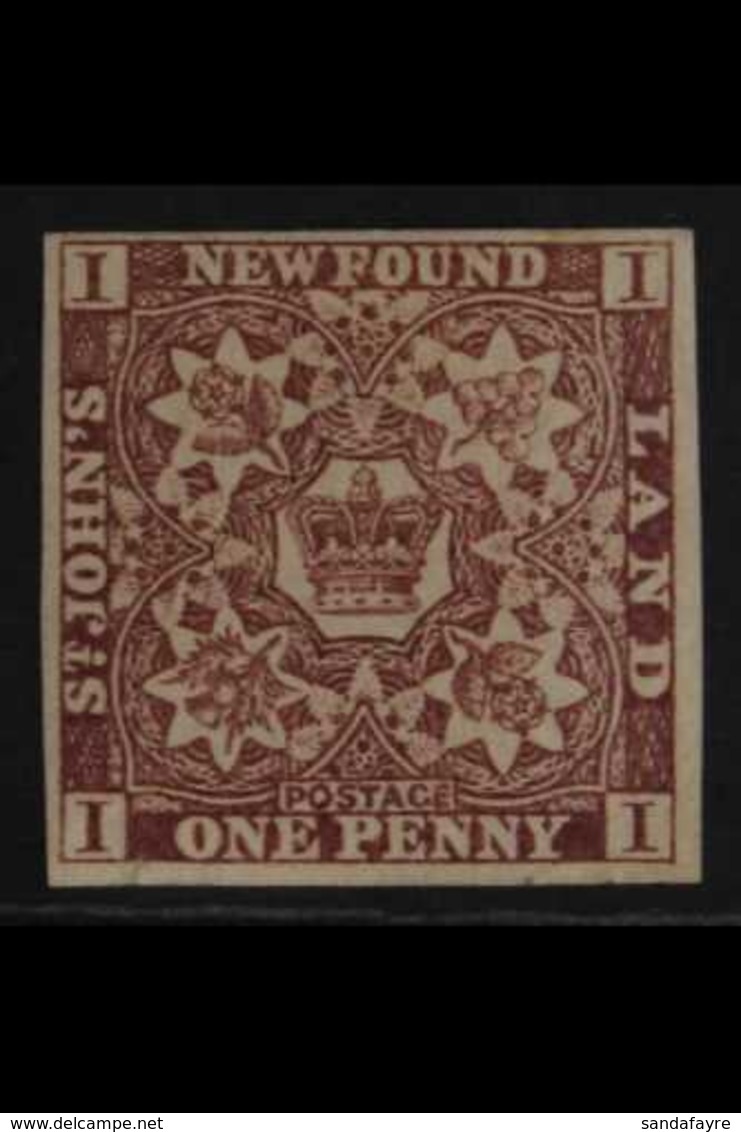 1857 1d Brown Purple, SG 1, Very Fine Mint, Large Part Og With Clear To Large Margins All Round. For More Images, Please - Andere & Zonder Classificatie