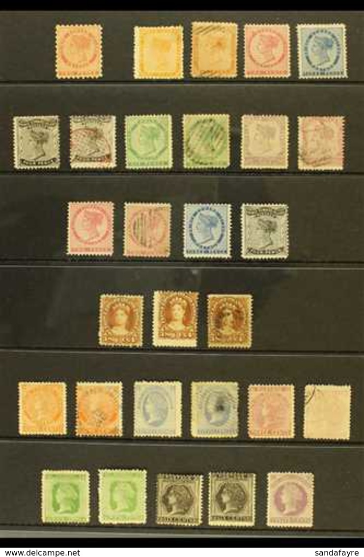 1861-72 Attractive Range With 1861 (perf 9) 2d Rose Fine Used, 1862-69 (yellowish Paper) 1c Both Unused And Used, 2d Min - Andere & Zonder Classificatie