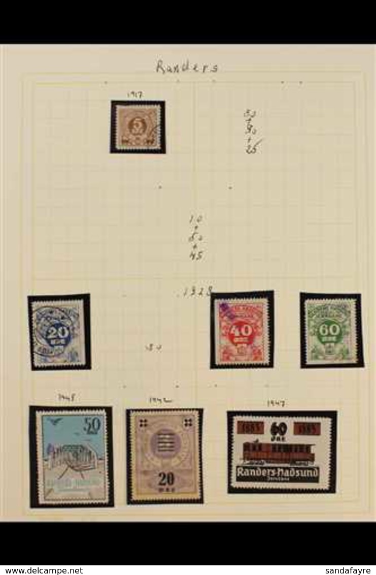 RAILWAY LOCAL STAMPS RANDERS HADSUND JERNBANE 1917-1967 Mint (mostly Never Hinged) And Used Collection In Hingeless Moun - Andere & Zonder Classificatie