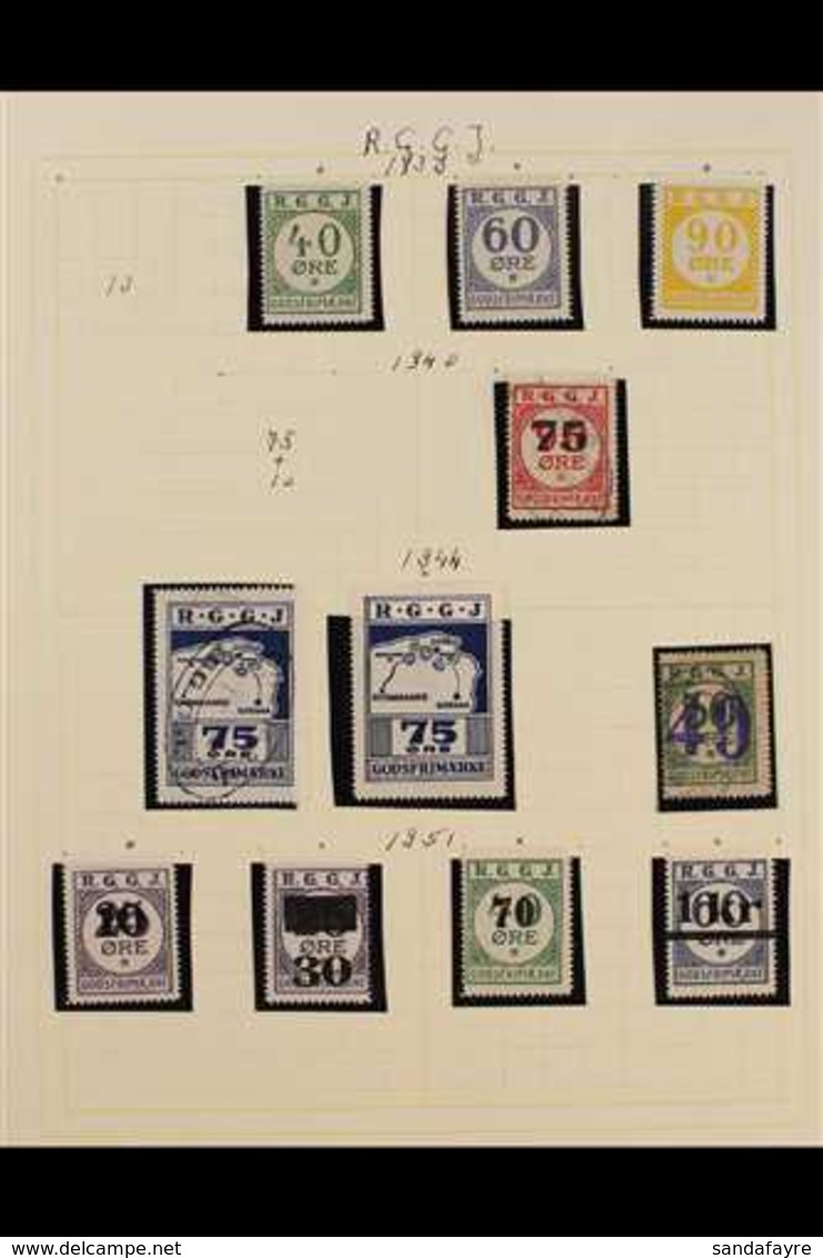 RAILWAY LOCAL STAMPS RYOMGARD GJERRILD GRENAA JERNBANE (R.G.G.J.) 1930-1953 Mostly Never Hinged Mint All Different Colle - Andere & Zonder Classificatie