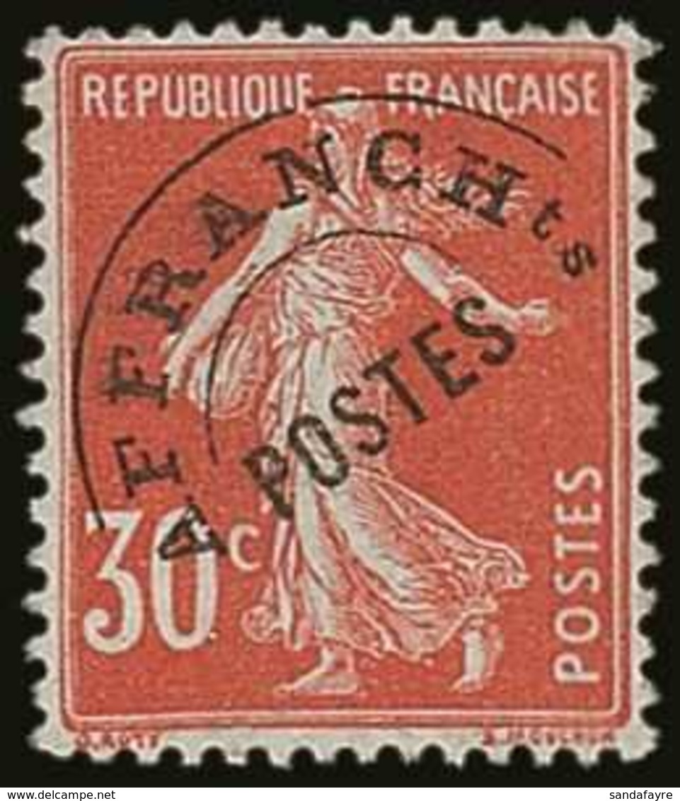 PRECANCELS (PREOBLITERES) 1922-47 30c Red (Sower/full Background), Yvert 58, Never Hinged Mint For More Images, Please V - Andere & Zonder Classificatie