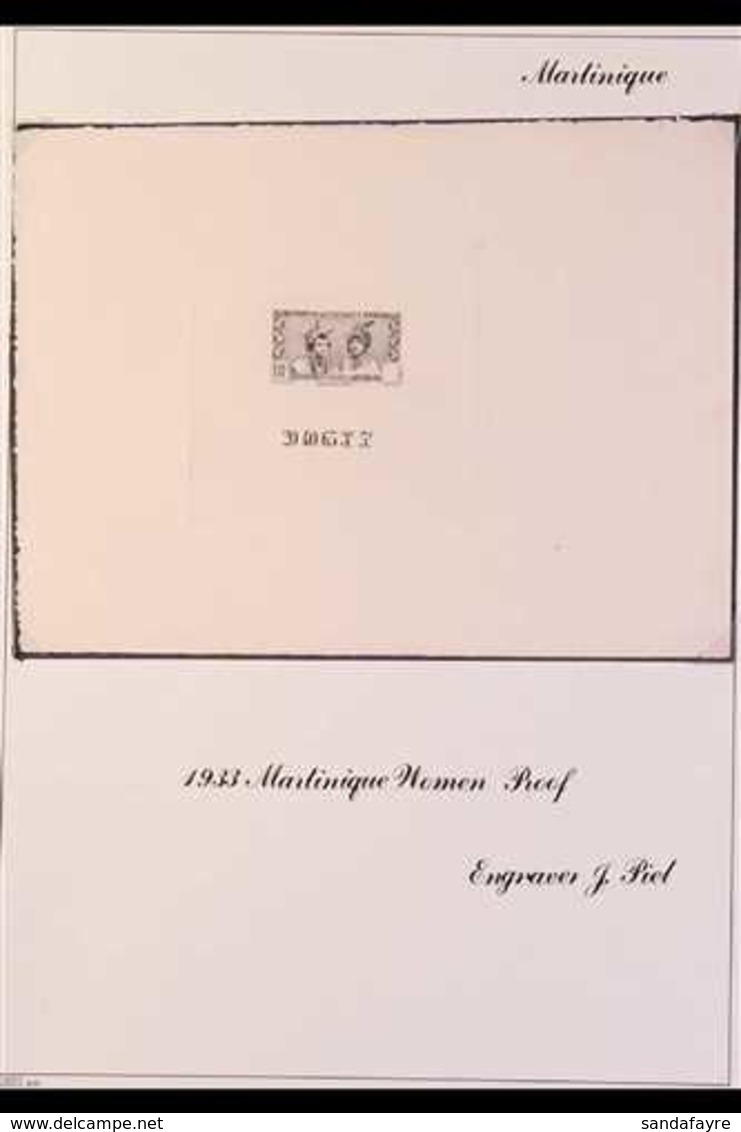 MARTINIQUE 1933 IMPERF SUNKEN DIE PROOFS For The 1933-40 Pictorial Definitives (SG 134/173) And The 1933 Postage Due Iss - Andere & Zonder Classificatie