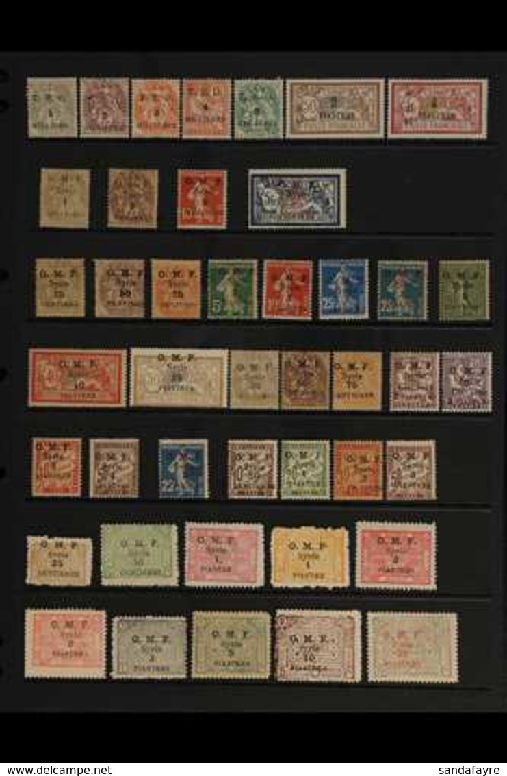 SYRIA 1919-1924 ALL DIFFERENT FINE MINT COLLECTION Presented On A Series Of Stock Pages With Sets, Better Values, Postag - Andere & Zonder Classificatie