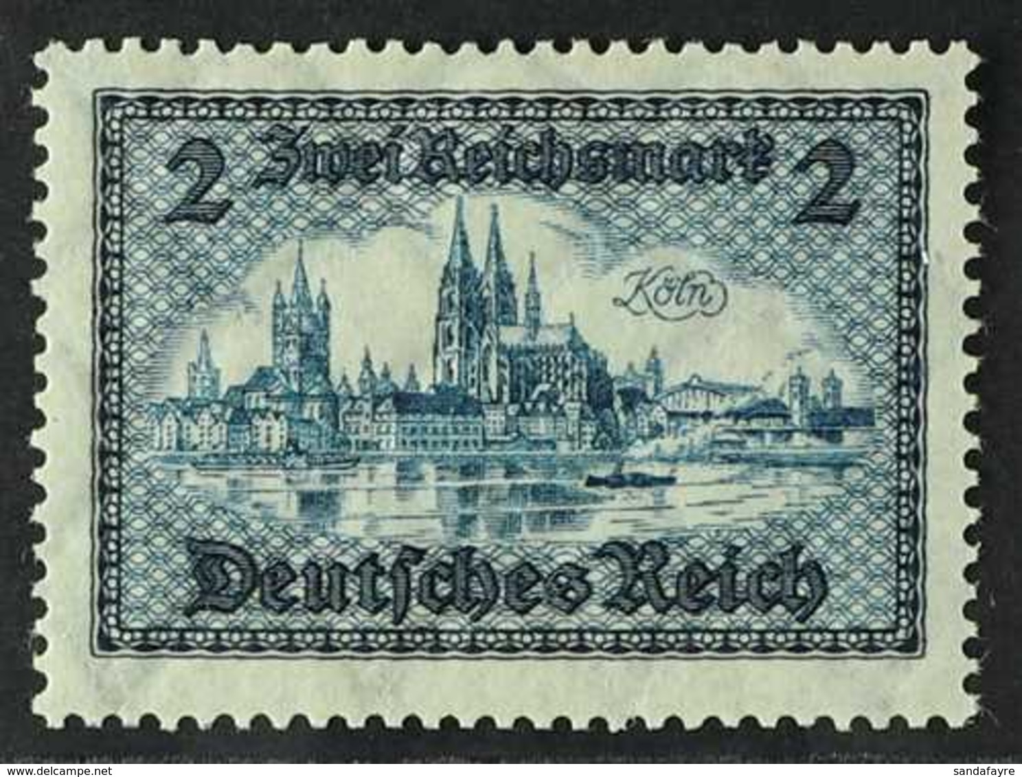 1930 2m Blue Cologne (Michel 440, SG 458), Never Hinged Mint, Fresh. For More Images, Please Visit Http://www.sandafayre - Andere & Zonder Classificatie