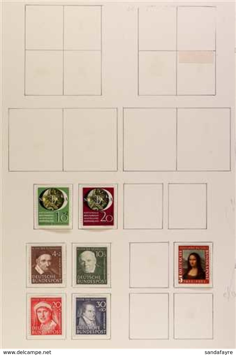 1951-1970 SUPERB MINT COLLECTION On Leaves, All Different, Includes 1951 30pf Roentgen, Exhibition & Relief Fund Sets, 1 - Andere & Zonder Classificatie