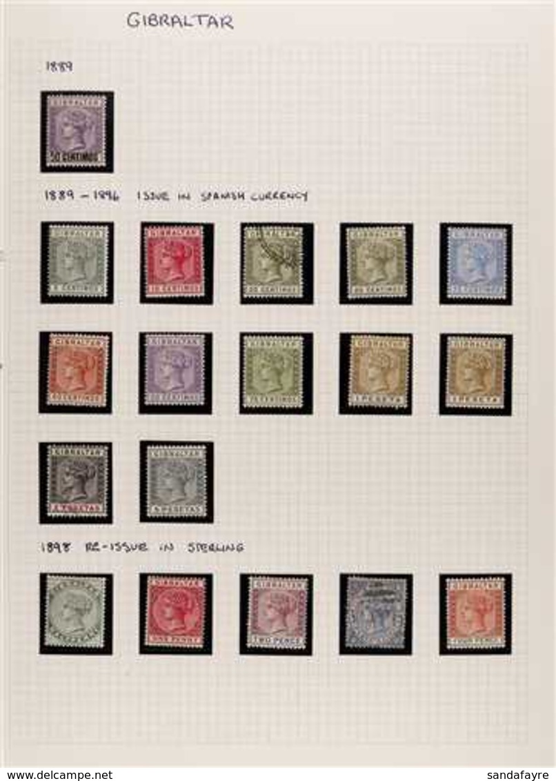1886 - 1960 EXTENSIVE COLLECTION - BETTER MINT VALUES Clean And Attractive Collection Including 1886 Overprints, 4d Oran - Gibraltar