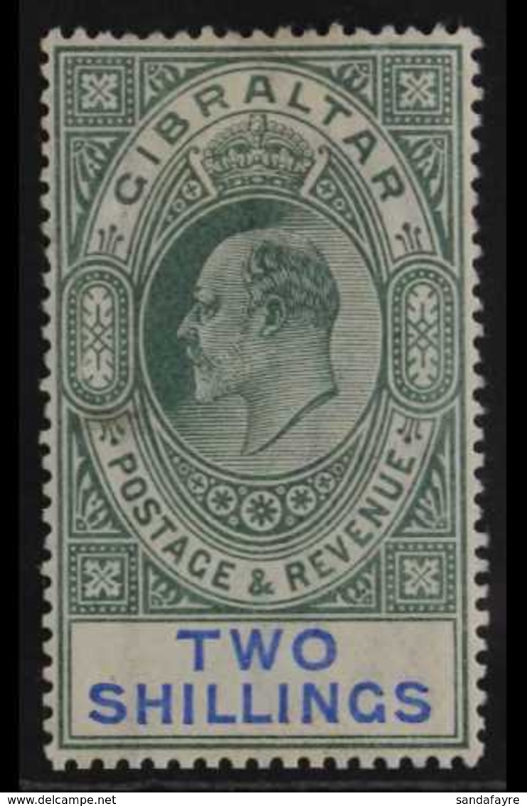 1903 2s Green And Blue, Wmk Crown CA, Ed VII, SG 52, Very Fine Mint. For More Images, Please Visit Http://www.sandafayre - Gibraltar