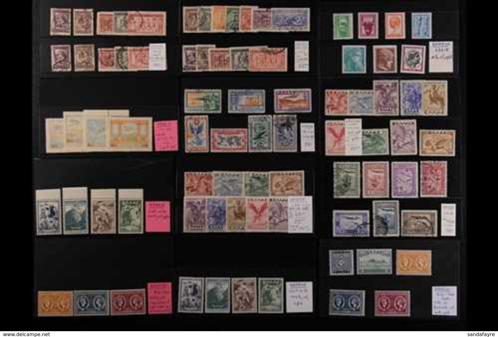 1906-1958 ASSEMBLY Of Better Items & Complete Sets On Stock Cards, Includes 1906 Olympics Set To 2d (x3) Used, 1926 Pata - Andere & Zonder Classificatie