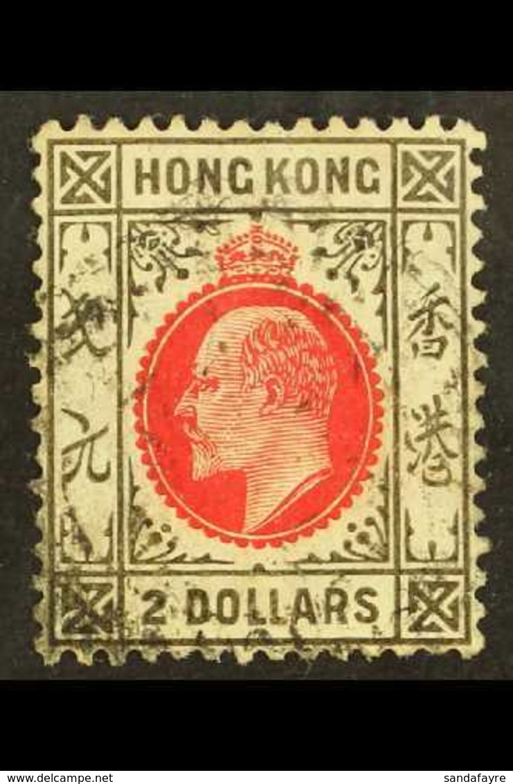 1907-11 $2 Carmine-red & Black, SG 99, Fine Used With Indistinct Cds Cancel, Fresh Colours. For More Images, Please Visi - Andere & Zonder Classificatie