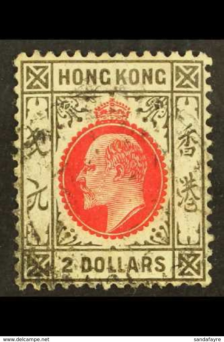 1907-11 $2 Carmine-red & Black, SG 99, Fine Used With Indistinct Cds Cancel, Fresh Colours. For More Images, Please Visi - Other & Unclassified