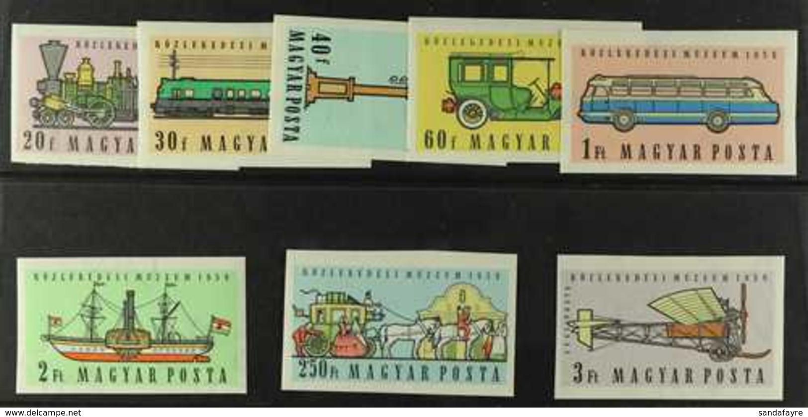 1959 Transport Museum (Postage & Air) Complete Set IMPERF, Michel 1584B/91B, Never Hinged Mint. (8 Stamps) For More Imag - Andere & Zonder Classificatie