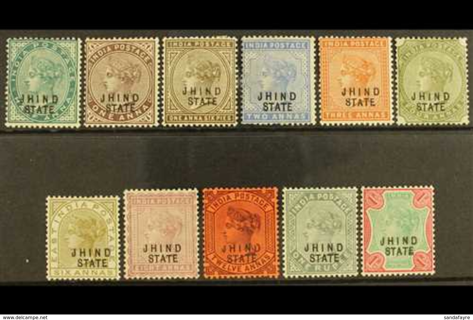 JIND 1886-99 Set To Both 1R, SG 17/32, Fine Mint. (11 Stamps) For More Images, Please Visit Http://www.sandafayre.com/it - Andere & Zonder Classificatie