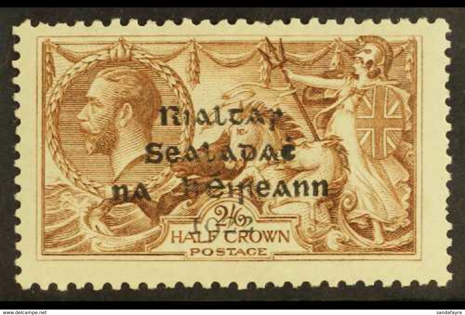 1922 2s6d Sepia-brown Dollard Overprint NISSEN RE-ENTRY (position R. 1/3 Plate 2/4 R), Hibernian T12a, Fine Mint, A Few  - Andere & Zonder Classificatie