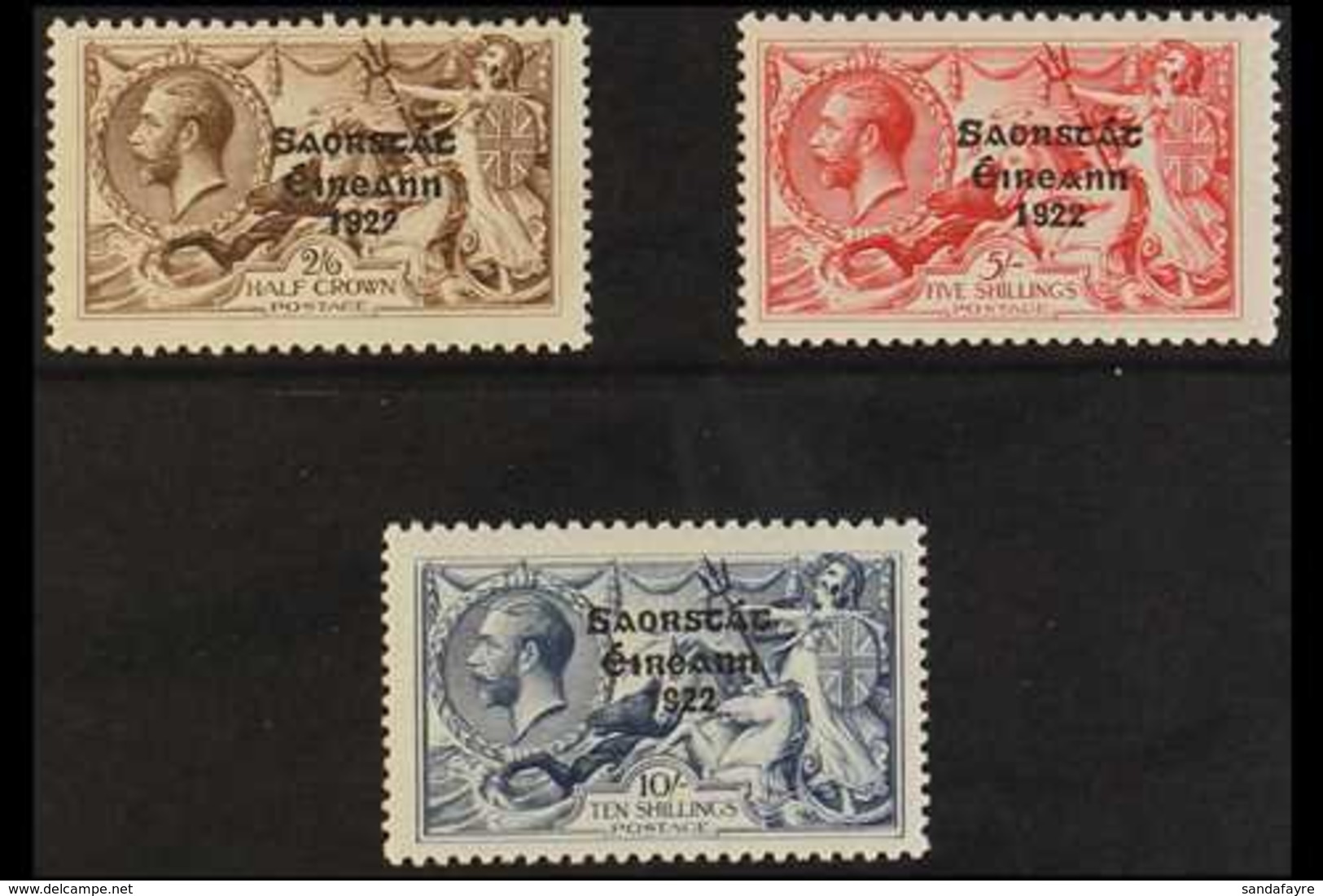 1925-28 Narrow Date Opt'd Seahorses Set Complete, SG 83/5, Never Hinged Mint. Superb (3 Stamps) For More Images, Please  - Andere & Zonder Classificatie