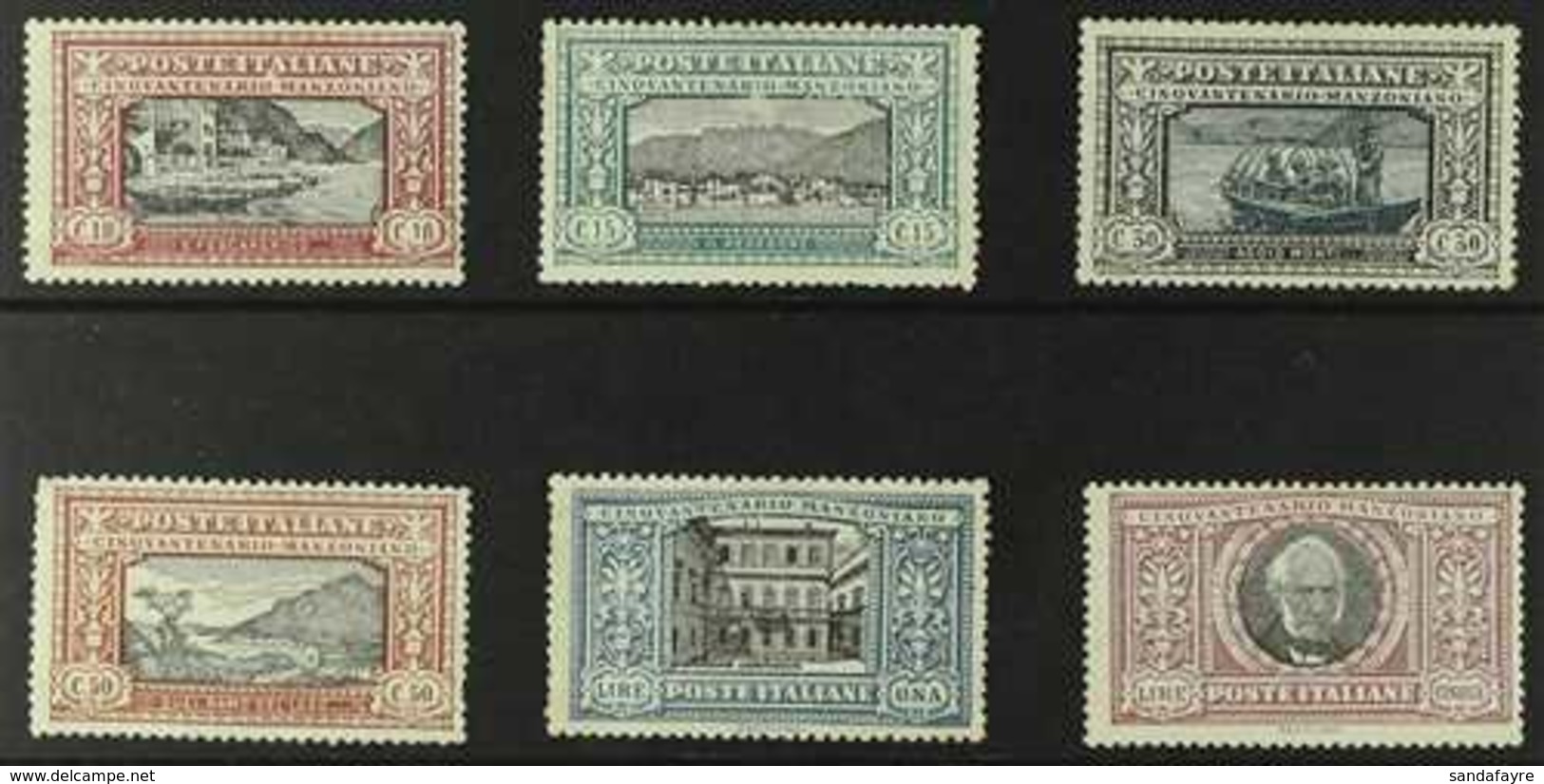 1923 Manzoni Complete Set (Sass S. 29, Scott 165/70, SG 155/60), Never Hinged Mint. Fresh And Attractive - The Key Itali - Zonder Classificatie
