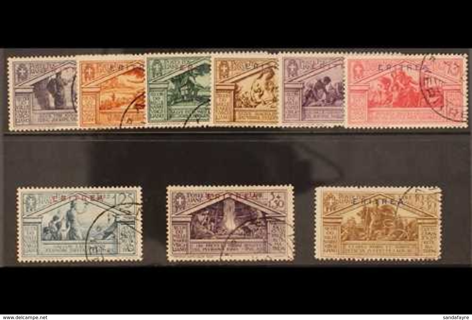 ERITREA 1930 Virgil Complete Set (Sass S. 40, SG 175/83), Very Fine Used. (9 Stamps) For More Images, Please Visit Http: - Andere & Zonder Classificatie