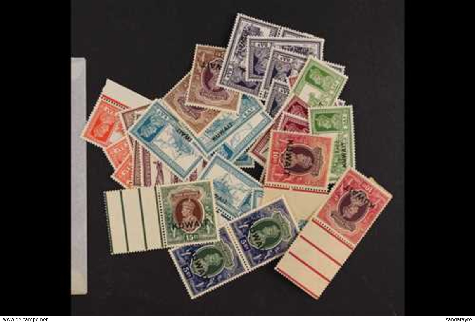 1939 GEORGE VI NEVER HINGED MINT ISSUES IN A PACKET Includes Most Values Of The Overprints On India Issue To 15r, Betwee - Koeweit