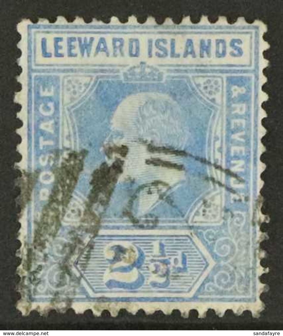 1907-11 2½d Bright Blue, Wide "A" Variety, SG 40a, With Neat Part "A12" Cancel. For More Images, Please Visit Http://www - Leeward  Islands