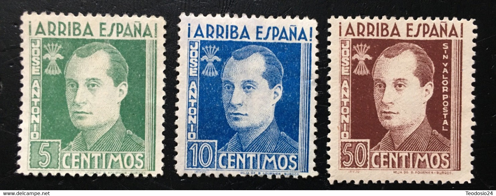 JOSE ANTONIO PRIMO DE RIVERA. 3 TIPOS - Viñetas De La Guerra Civil