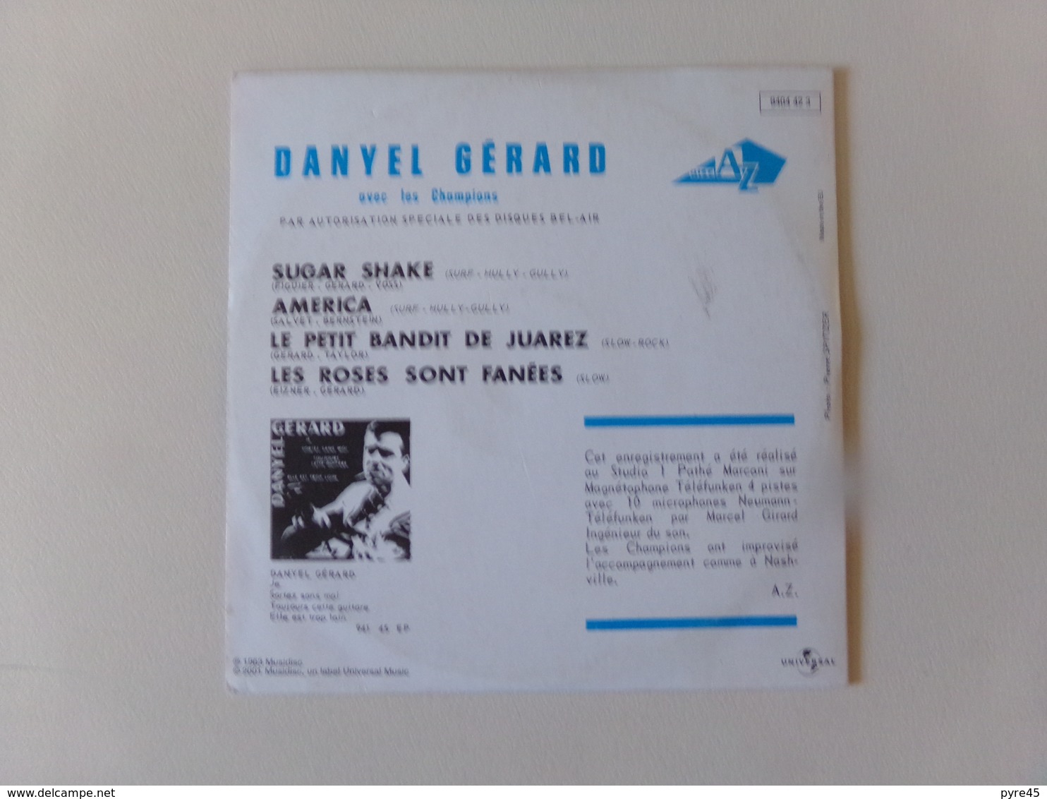 CD 4 Titres " Danyel Gérard Avec Les Champions " - Autres - Musique Française