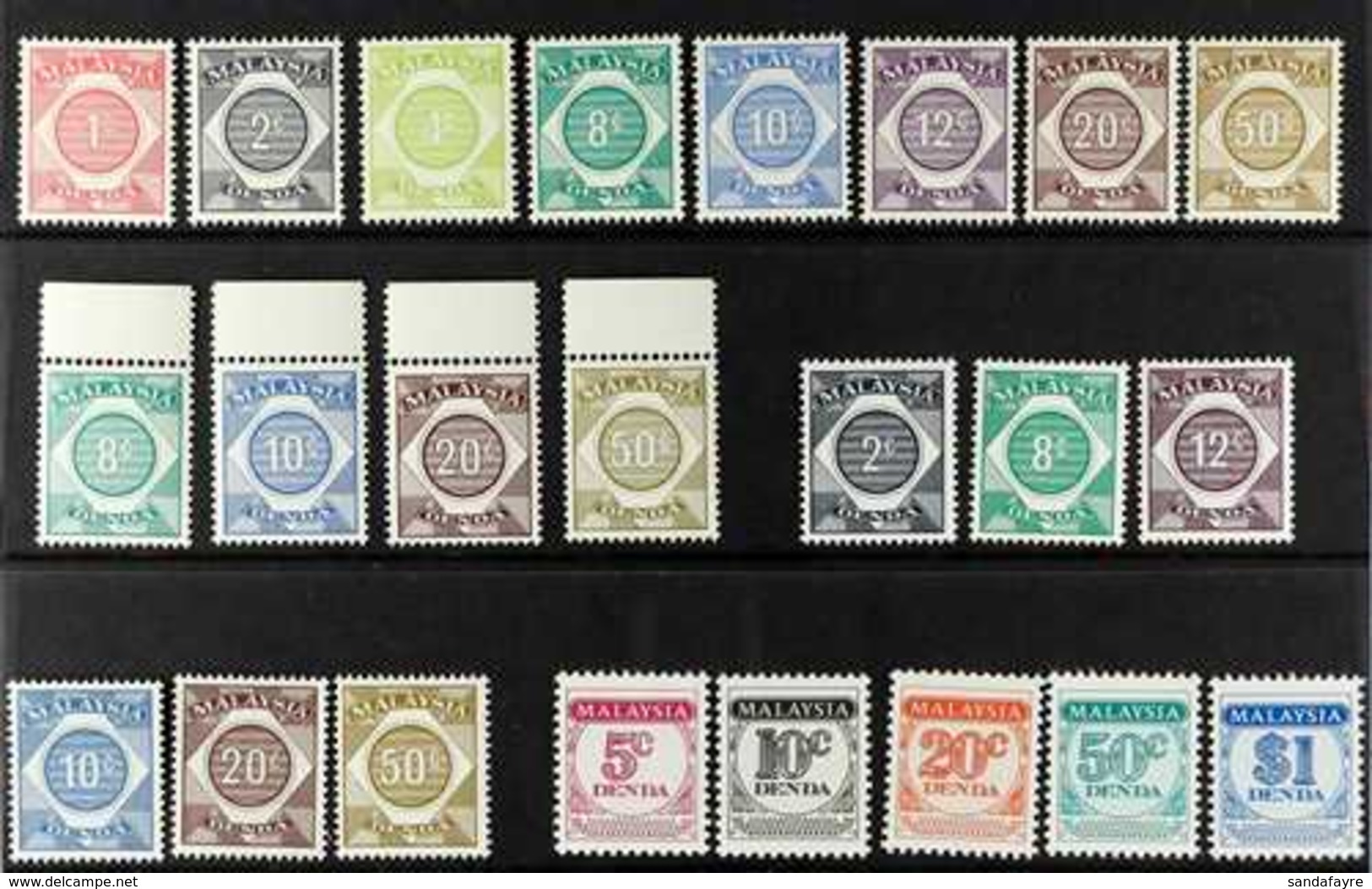 POSTAGE DUES 1966-1986 Complete Basic Run, SG D1/D26, Never Hinged Mint, Very Fresh. (23 Stamps) For More Images, Please - Andere & Zonder Classificatie