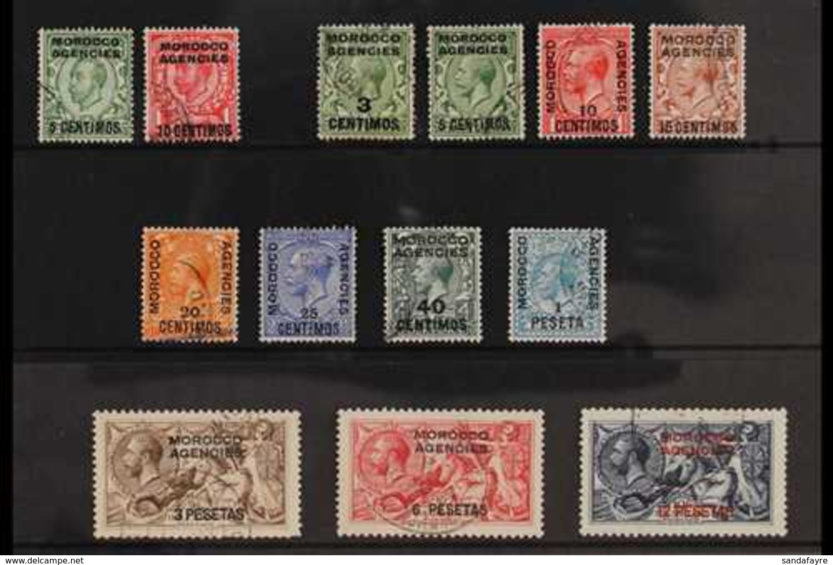 SPANISH 1914-26 Complete Set, SG 128/142, Very Fine Used. Also With The 1912 Downey Head Set. (13 Stamps) For More Image - Andere & Zonder Classificatie