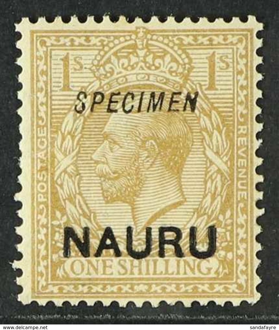 1916 - 23 1s Bistre Brown, Ovptd "Specimen", SG 12s, Fine Mint. For More Images, Please Visit Http://www.sandafayre.com/ - Nauru