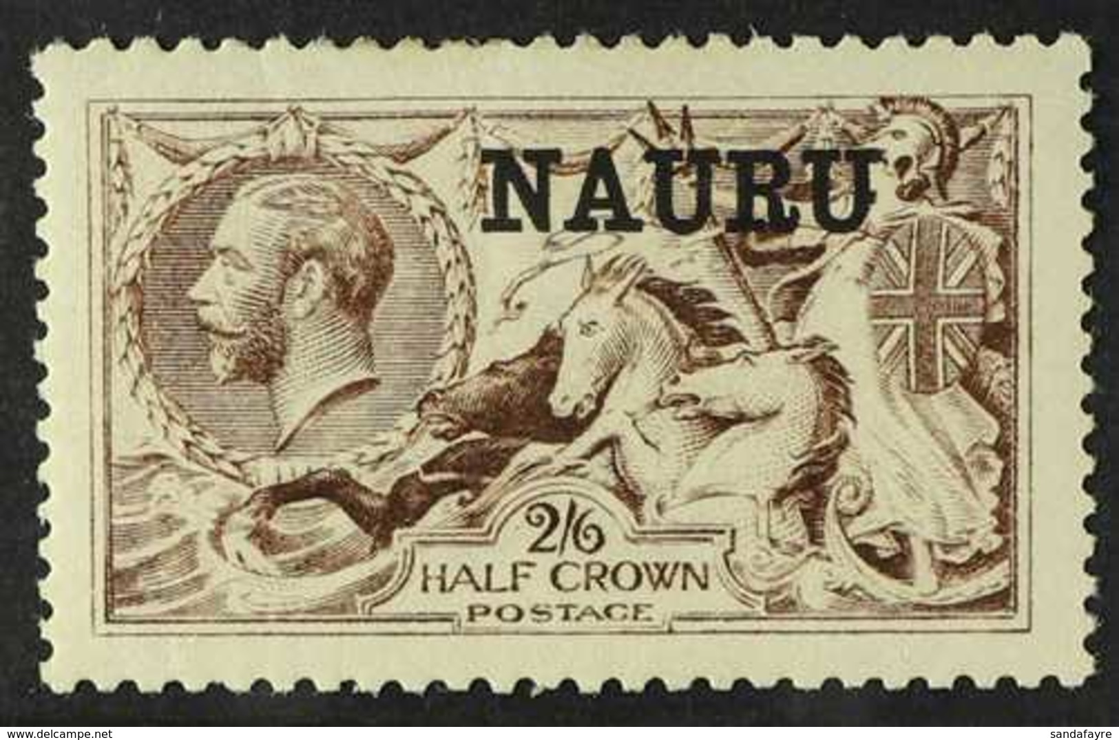 1916 - 23 2s 6d Brown, DLR Seahorse, SG 21, Worn Plate, Fine Mint. For More Images, Please Visit Http://www.sandafayre.c - Nauru