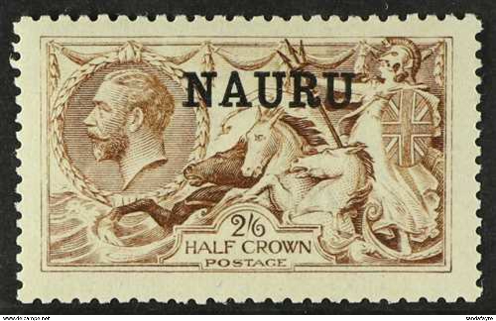 1916 - 23 2s 6d Yellow-brown, DLR Seahorse, SG 20, Fine And Fresh Mint. For More Images, Please Visit Http://www.sandafa - Nauru