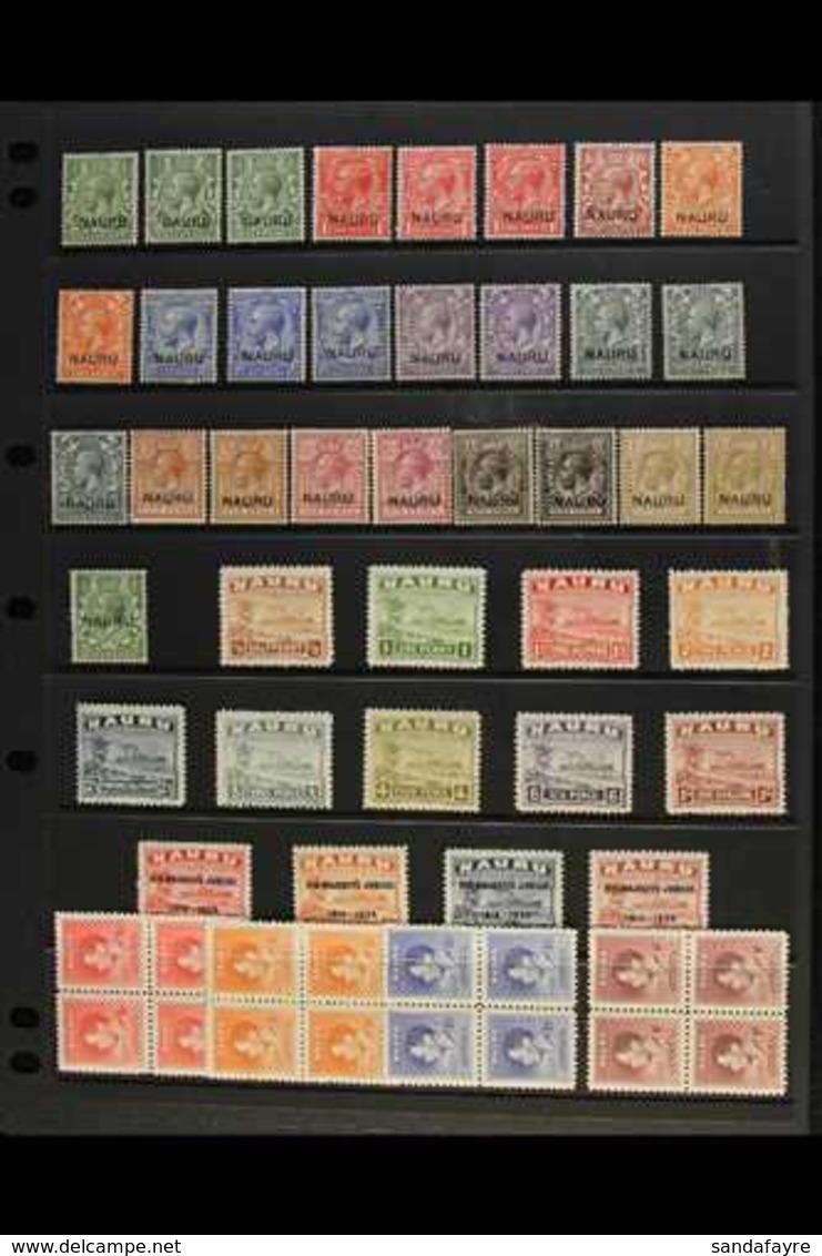1916-66 MINT & NHM HOARD Presented On Stock Pages With 1916-23 KGV Set To 1s, 1924-48 Freighter Set Of Values To 1s, 195 - Nauru