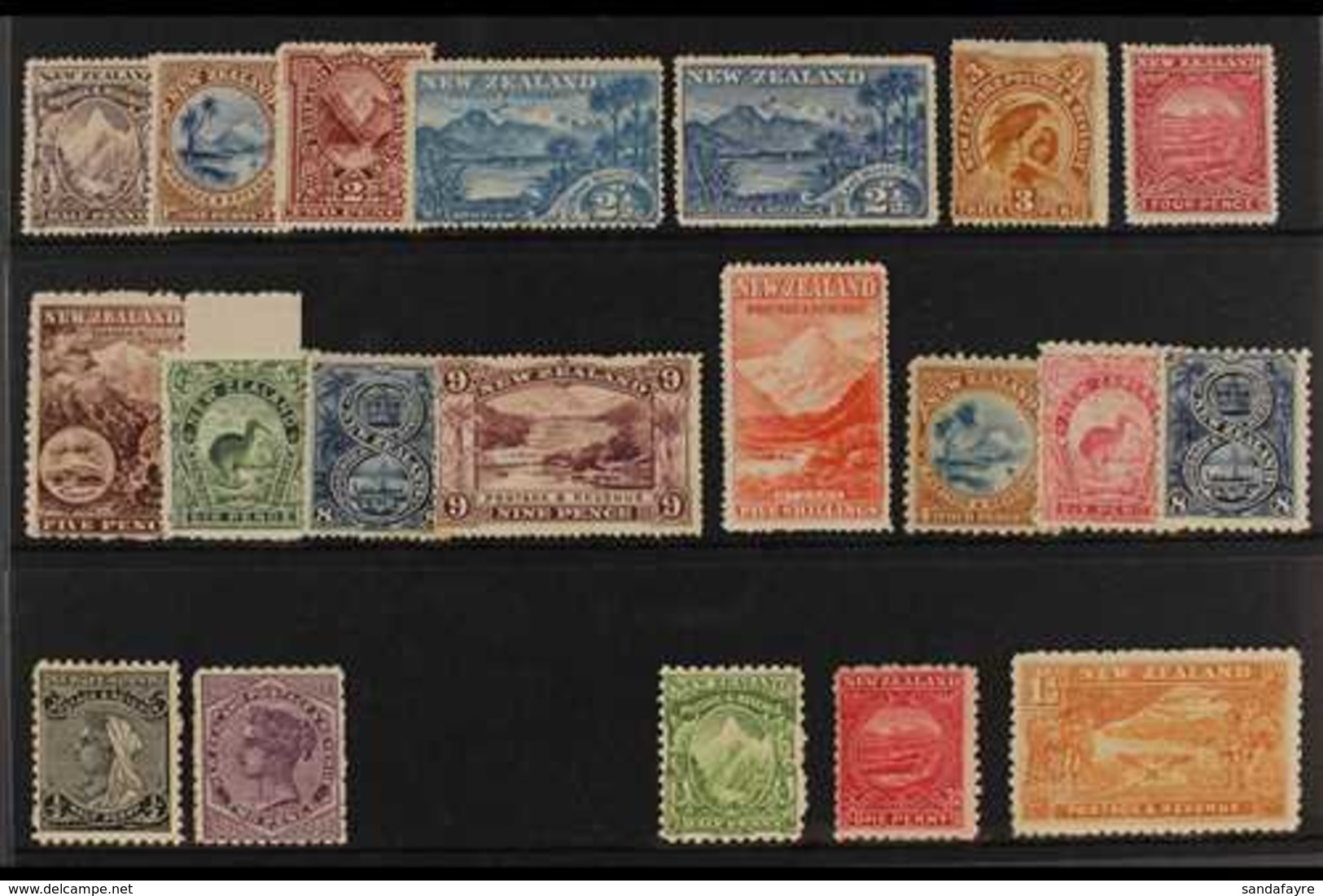1898 - 1901 MINT GROUP Includes The 1898 Pictorial No Wmk Perf 14-16 Set To 9d (incl Both 2½d Types) Plus The 5s Top Val - Andere & Zonder Classificatie