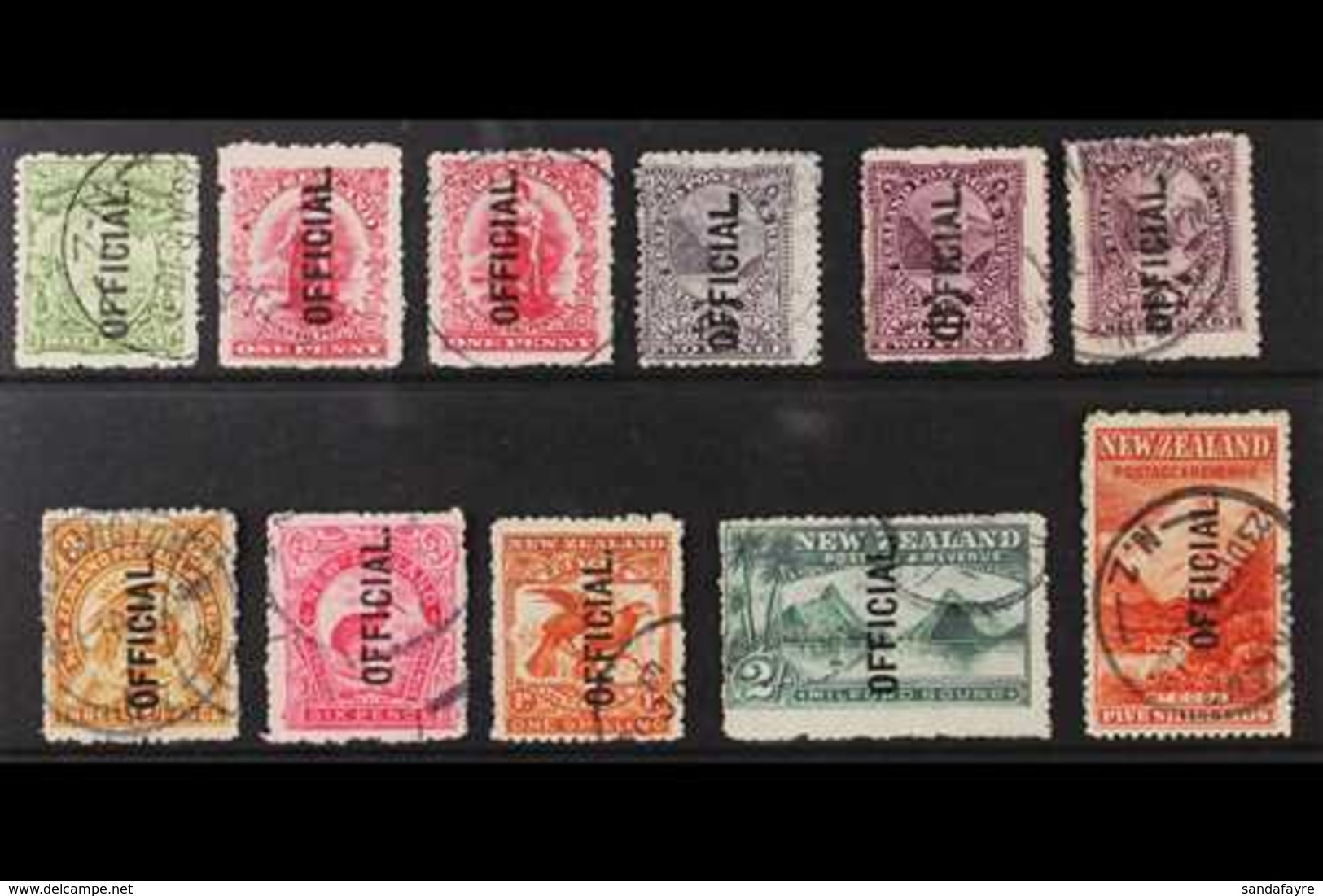 OFFICIALS 1907-11 USED SET. An Attractive Set Of Stamps From The 1902-06 Issues Overprinted "OFFICIAL" Reading Upwards,  - Andere & Zonder Classificatie