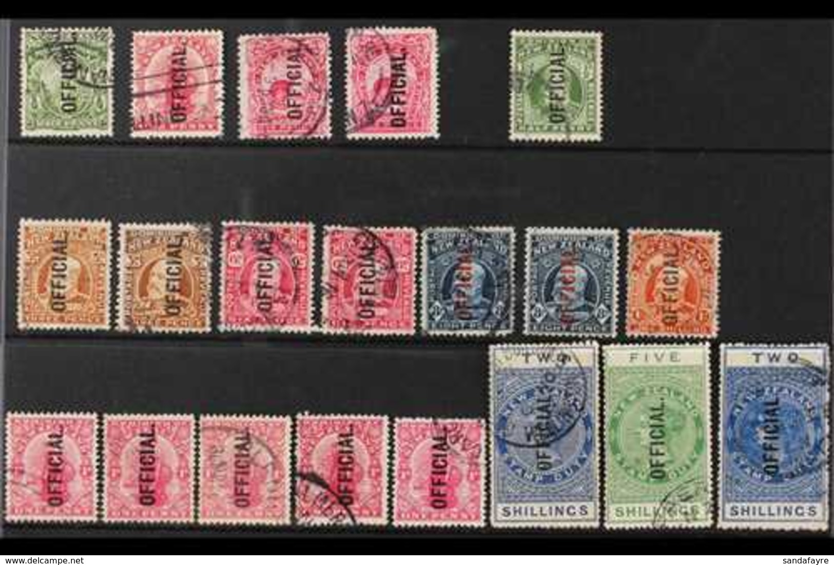 OFFICIALS 1908-26 USED COLLECTION On A Stock Card That Includes 1908-09 ½d Green, 1d Carmine & Both Perf 6d Pink (SG O69 - Andere & Zonder Classificatie