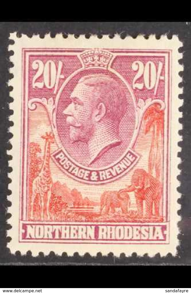 1925 20s Carmine-red And Rose-purple, SG 17, Fine Mint, Top Value. For More Images, Please Visit Http://www.sandafayre.c - Noord-Rhodesië (...-1963)