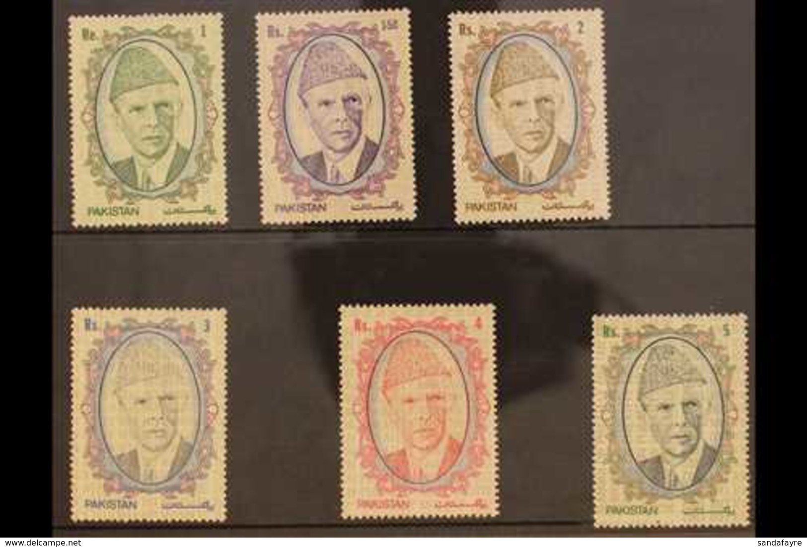 1992 1989 Jinnah Set Overprinted "National Seminar On Philately Multan 1992", Mi 838/43, (see Note After SG 778), Very F - Pakistan