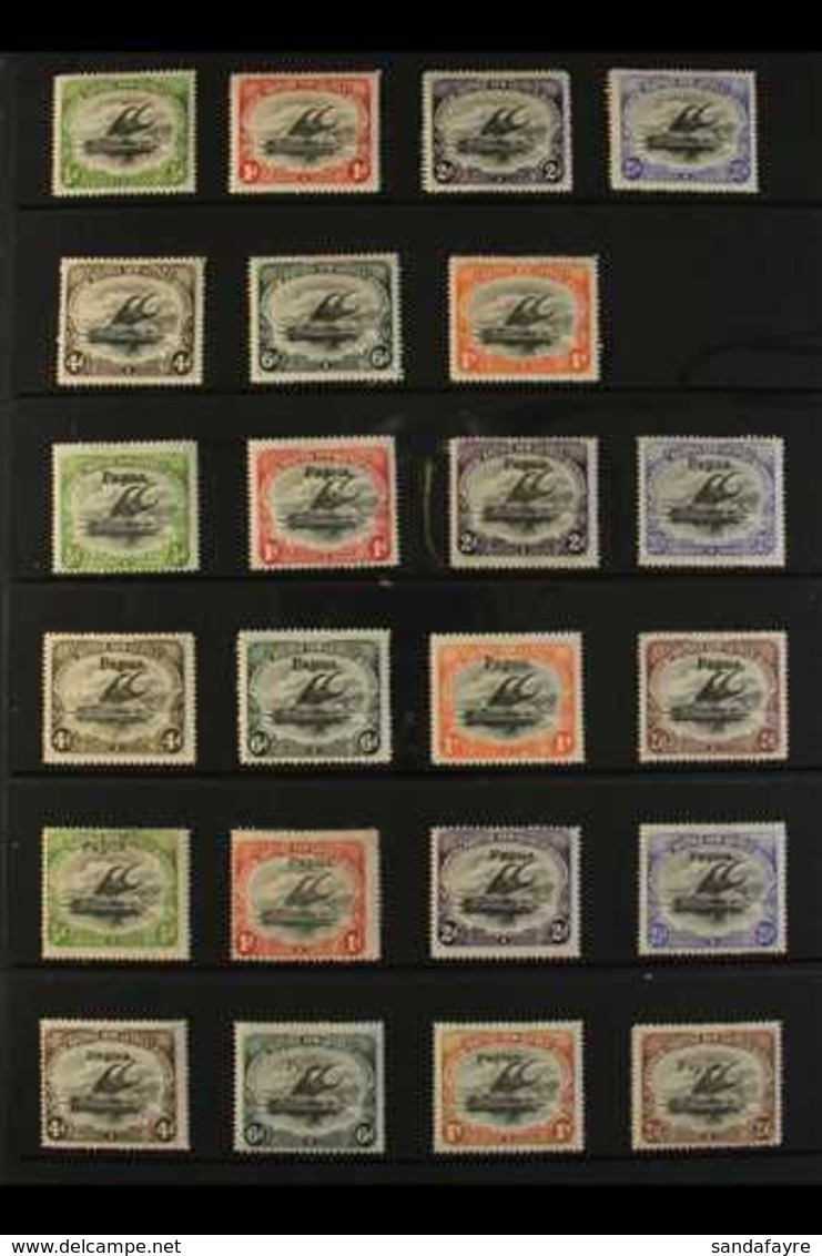 1901-1906 ALL DIFFERENT MINT COLLECTION With 1901-05 British New Guinea Set To 1s; 1906 Large "Papua" Overprint Complete - Papúa Nueva Guinea