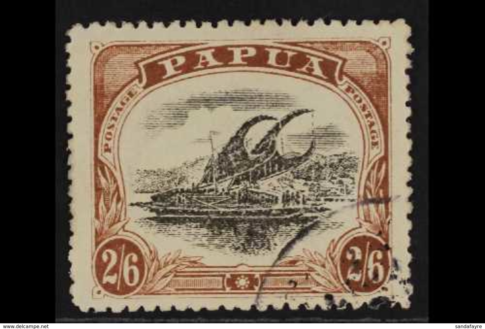 1910-11 2s6d Black & Brown Lakatoi Type C, SG 83, Fine Cds Used, Fresh. For More Images, Please Visit Http://www.sandafa - Papua New Guinea