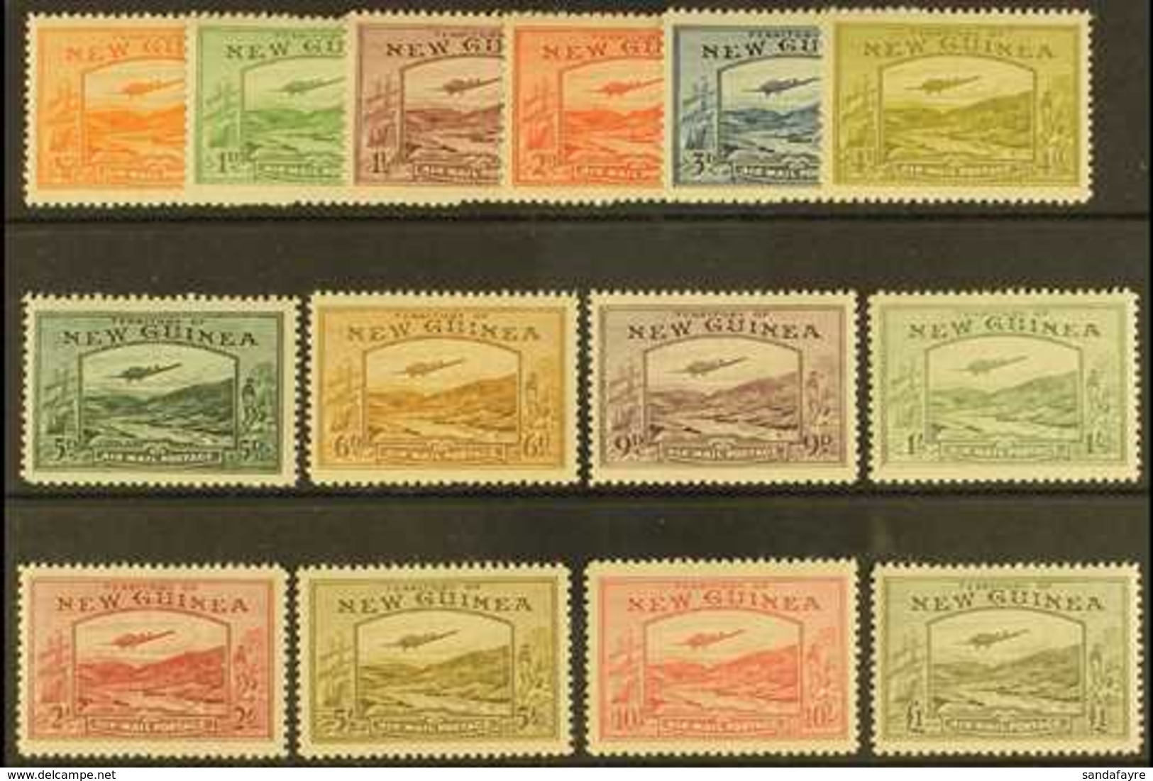 1939 Air "Airmail Postage" Set Complete, SG 212/25, Mint Lightly Hinged (14 Stamps)  For More Images, Please Visit Http: - Papoea-Nieuw-Guinea