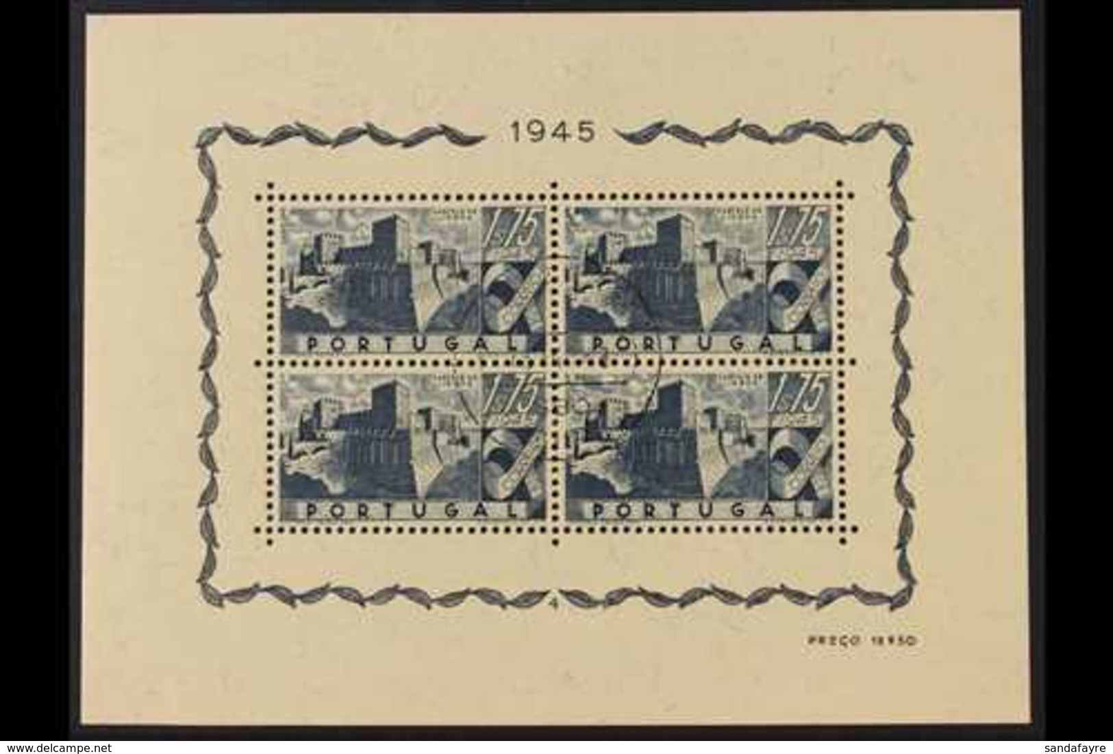 1945 Portuguese Castles Miniature Sheet, SG 996a, Mi Block 10, Never Hinged Mint For More Images, Please Visit Http://ww - Andere & Zonder Classificatie