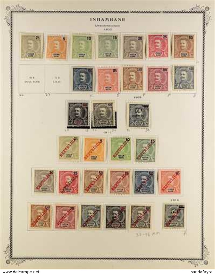 INHAMBANE 1902-1917. An Attractive, Very Fine Mint Collection Presented On Printed "Scott" Pages That Includes 1902 Blac - Andere & Zonder Classificatie