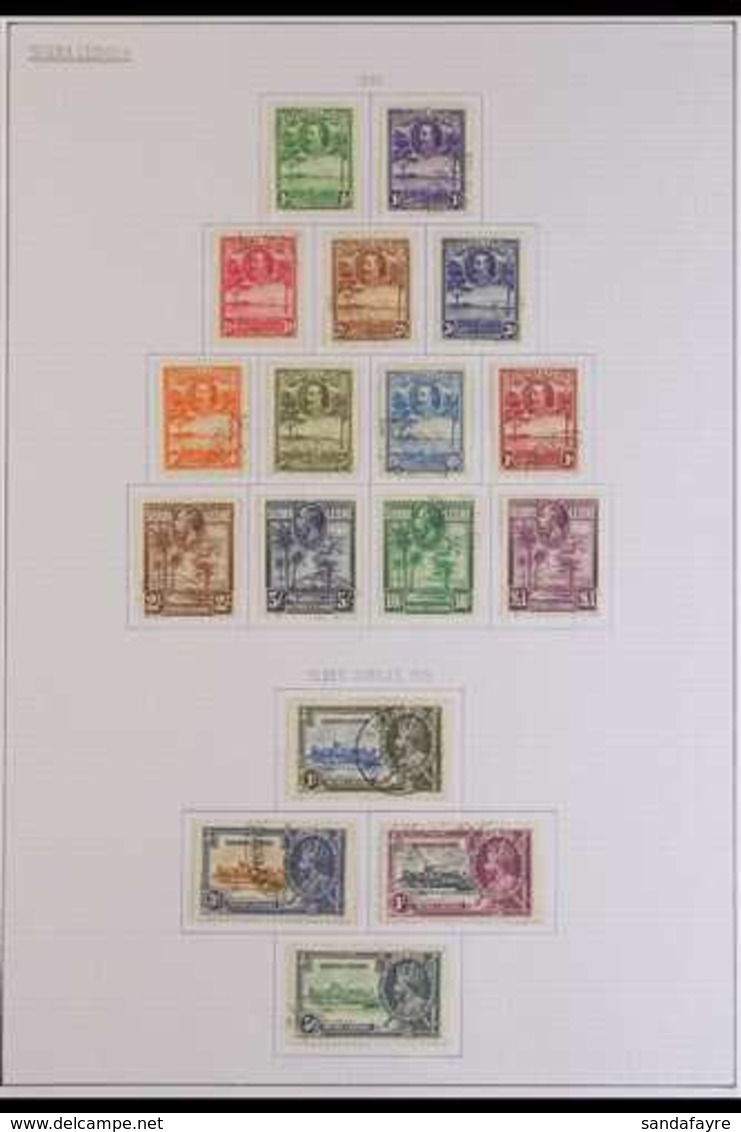 1932-61 COLLECTION OF USED SETS Presented On Sleeved Album Pages & Includes The 1932 Set (SG 155/67), 1935 Jubilee Set,  - Sierra Leone (...-1960)