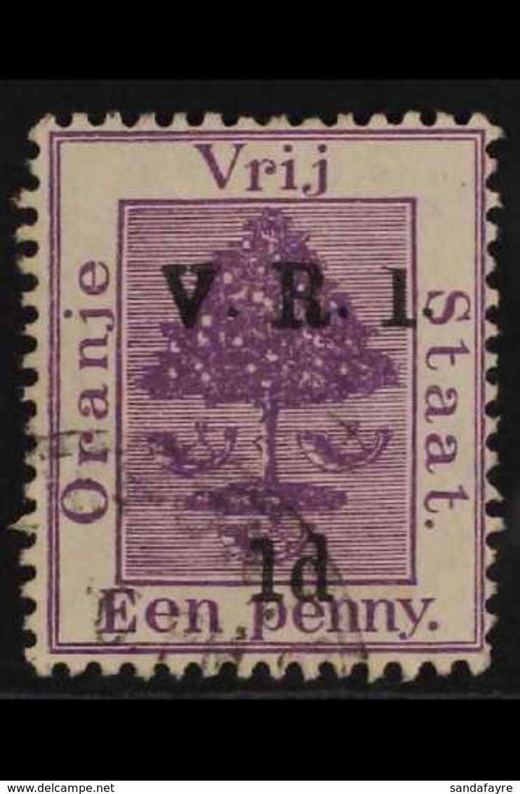 ORANGE FREE STATE 1900 1d On 1d Purple, Raised Stops, Variety "Short Figure I", SG 113J, Very Fine Used. For More Images - Zonder Classificatie