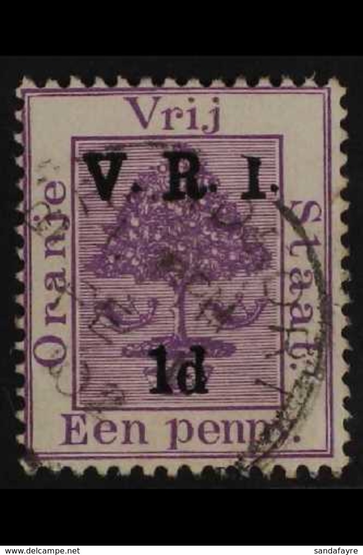 ORANGE FREE STATE 1900 1d On 1d Purple, Raised Stops, Variety "Short Figure I", SG 113J, Very Fine Used. For More Images - Zonder Classificatie