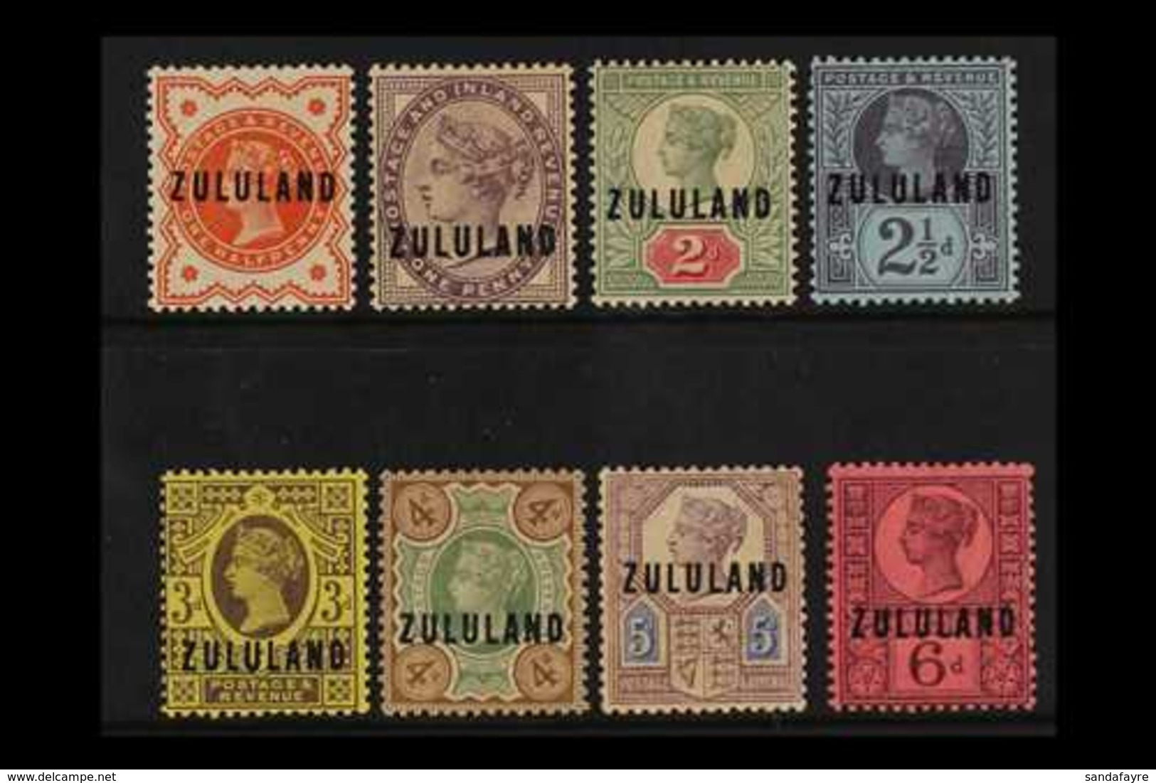 ZULULAND 1888 ½d To 6d "ZULULAND" Overprinted, SG 1/8, Some Values Lightly Toned, A Good To Fine Mint Group. (8 Stamps)  - Ohne Zuordnung