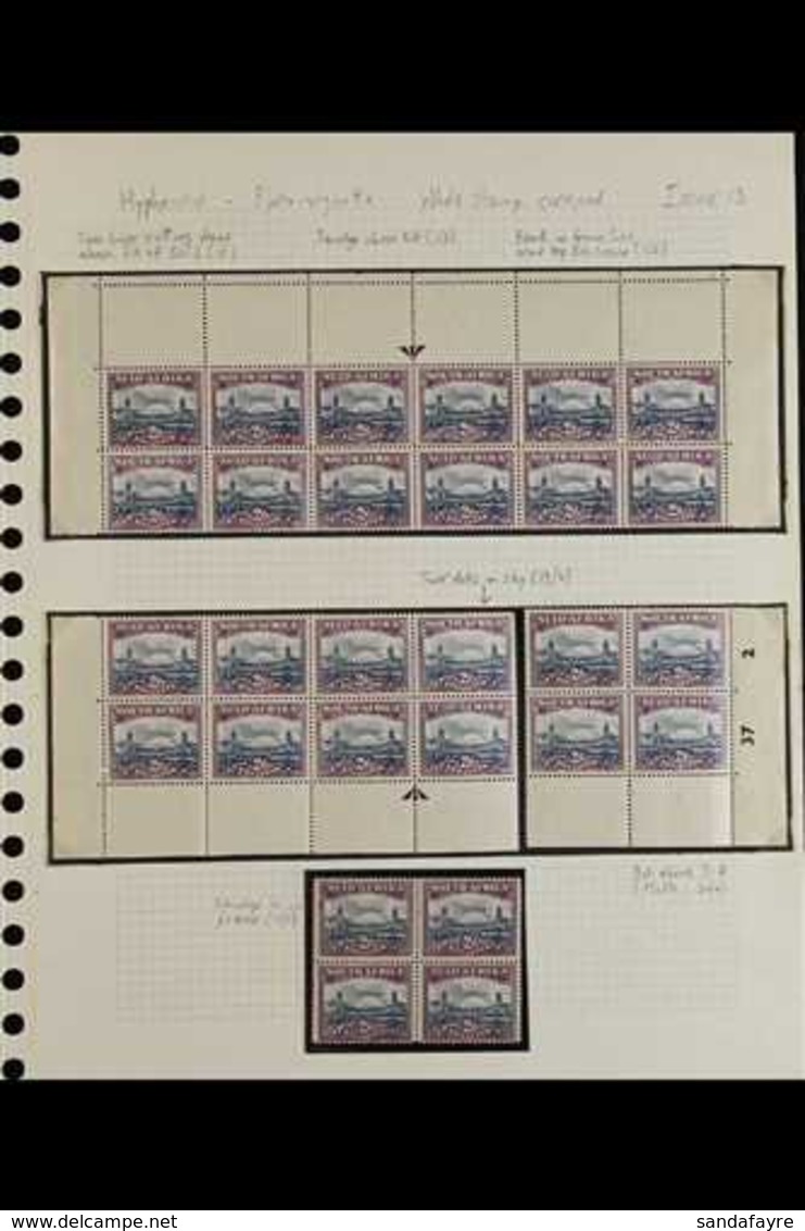 1947-54 2d MULTIPLES WITH PLATE FLAWS. 2d Slate-blue & Purple SG 116 (Handbook Issue 13), Fine Mint (almost All Stamps A - Zonder Classificatie