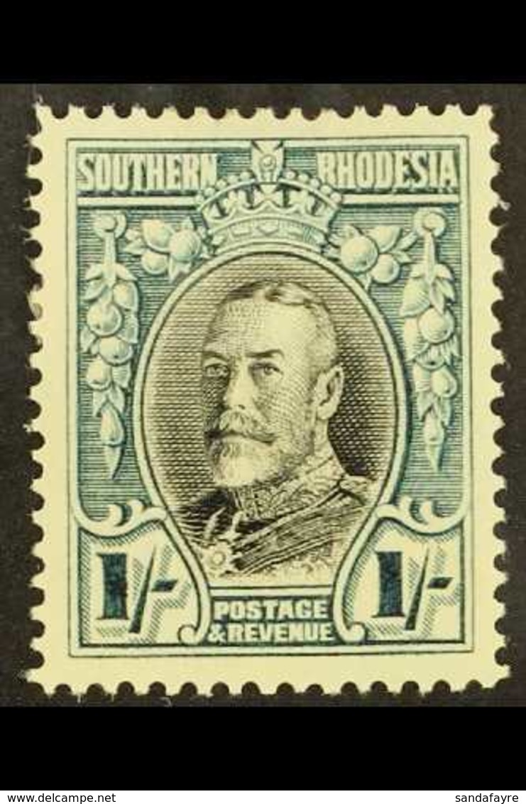 1931 1s Black And Greenish Blue, Geo V, Perf 14, SG 23b, Very Fine And Fresh Mint. For More Images, Please Visit Http:// - Zuid-Rhodesië (...-1964)