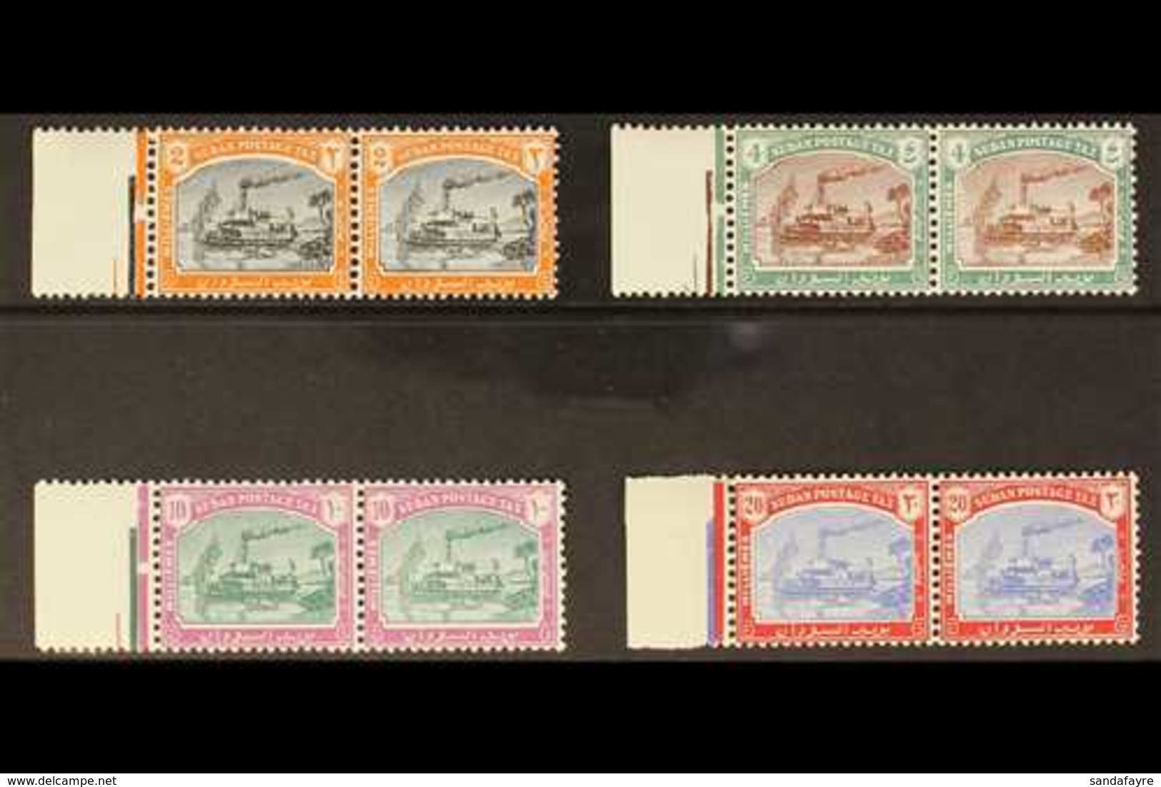 POSTAGE DUE 1948 Gunboat Set, SG D12/15, Never Hinged Mint Pairs From Matching Positions On The Left Side Of The Sheet ( - Soedan (...-1951)