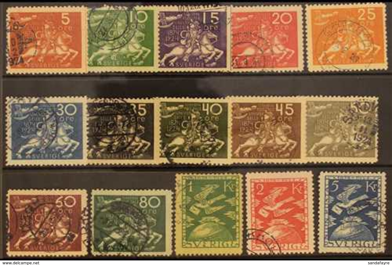 1924 UPU Complete Set, Mi 159/73, SG 161/75, Fine Used (15 Stamps) For More Images, Please Visit Http://www.sandafayre.c - Andere & Zonder Classificatie