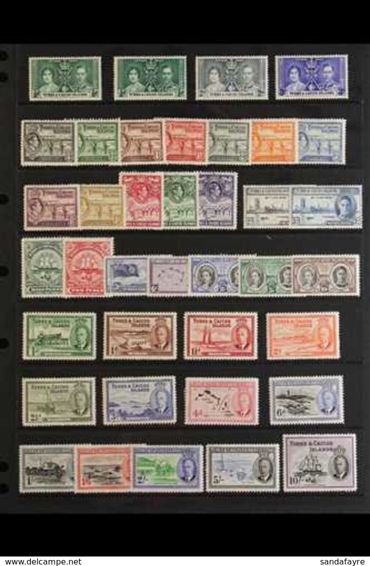 1937-50 MINT COLLECTION. An ALL DIFFERENT Collection Of Sets Inc 1938-45 Set Of All Values (missing Additional 1945 6d & - Turks- En Caicoseilanden