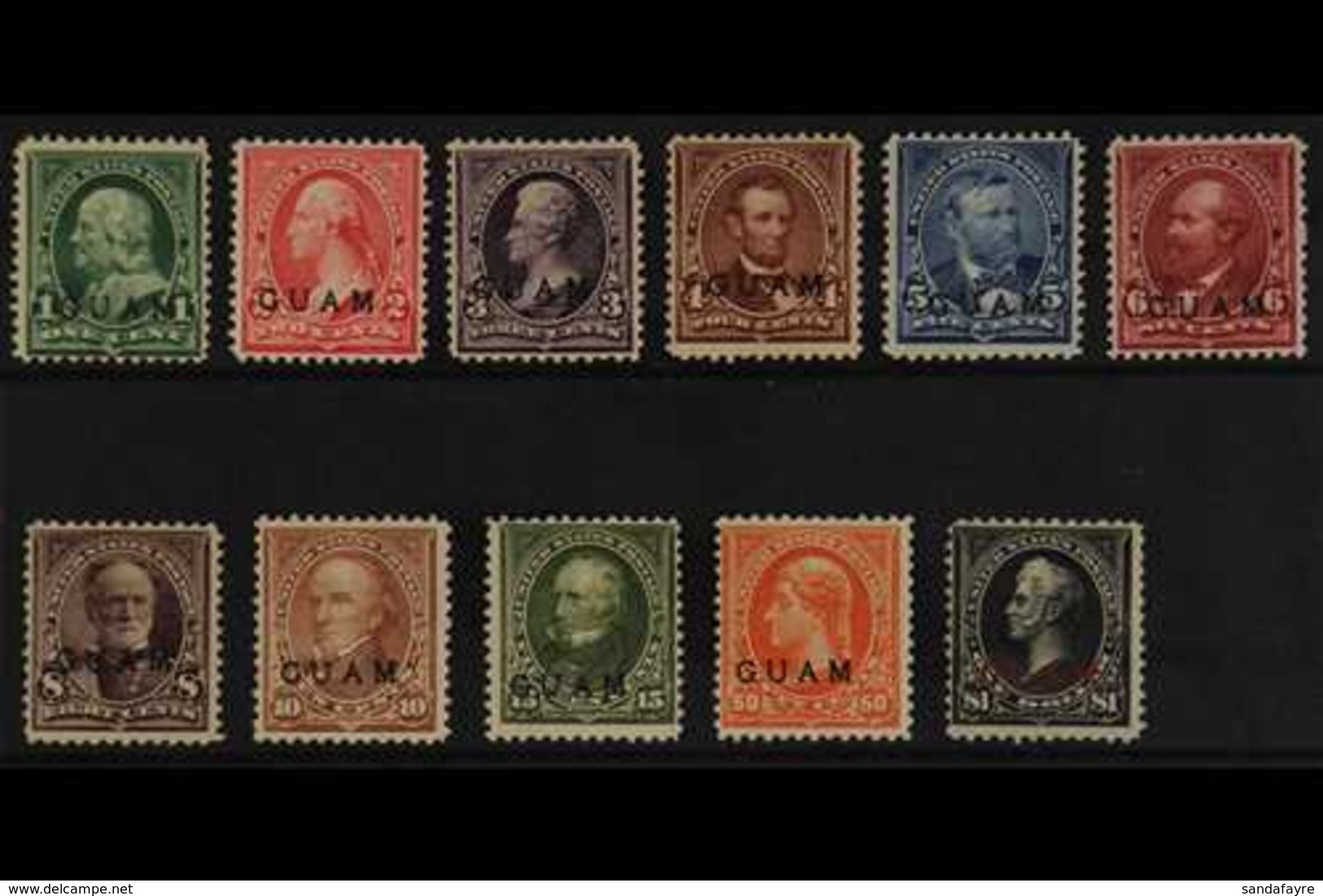 GUAM 1899 Set Complete, SG 1-13, Mint, Fresh & Attractive Cat £1893 (11 Stamps) For More Images, Please Visit Http://www - Andere & Zonder Classificatie